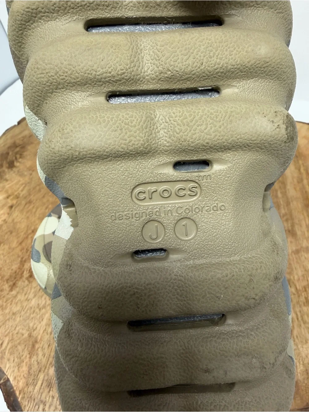 CROCS Echo Camo Redux Clogs Chunky Charcoal Camo Color way Slingback